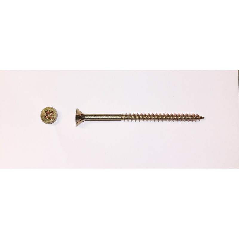 Vis "agglo" Tête Fraisée 3.5x40/24 Filetage Partiel - Pozi - Zingué Jaune - 1000 pcs