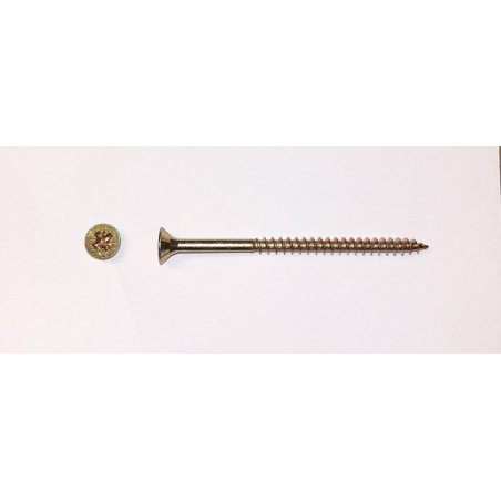Vis "agglo" Tête Fraisée 3.5x40/24 Filetage Partiel - Pozi - Zingué Jaune - 1000 pcs