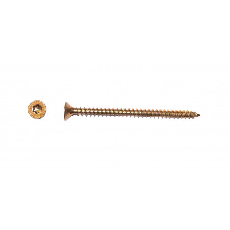 Vis "agglo" Tête Fraisée 3.5x40 Filetage Total - Torx 10 - Zingué Jaune - 1000pcs
