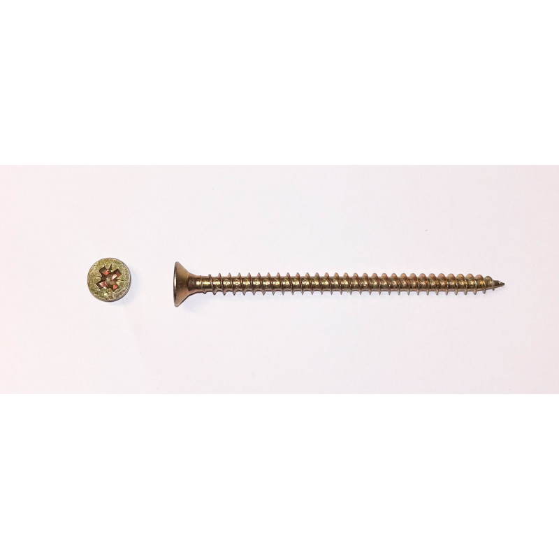 copy of Vis "agglo" Tête Fraisée 3.5x35/24 Filetage Partiel - Pozi - Zingué Jaune - 1000 pcs