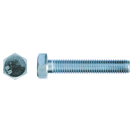 copy of Vis Tête Hexagonale DIN933 Filetage total acier standard Zingué M10-50 Classe 8.8